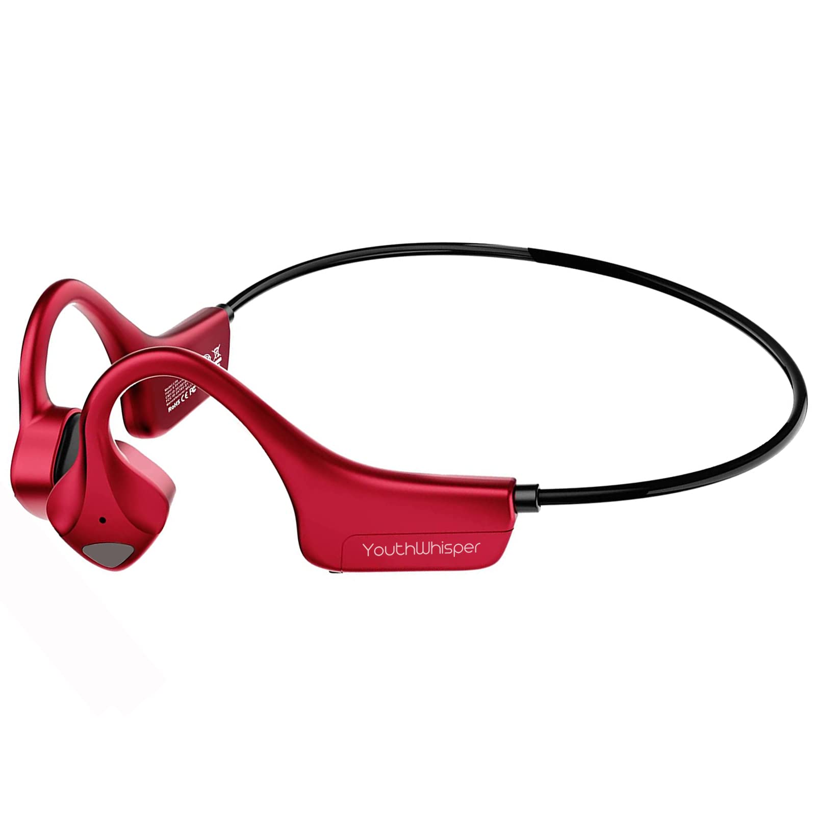 Photo 1 of YouthWhisper Bone Conduction Headphones Bluetooth - Open-Ear Earbuds, Wireless Headset with Mic, Titanium Lightweight Sweat Resistant for Workout Running Hiking Driving Bicycling