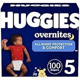 Huggies Overnites Nighttime Baby Diapers, Size 5