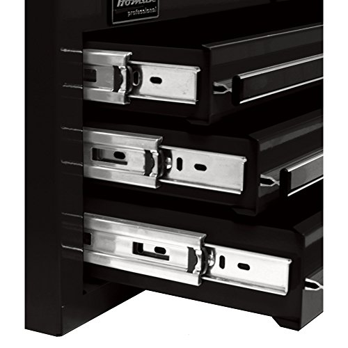 Homak H2PRO Series 56-Inch 8-Drawer with 2-Drawer Compartment Roller, Black, BK04056082