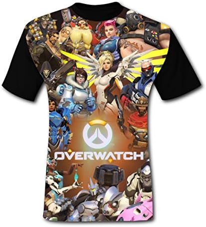 LSCX003 Over_x_W Fashionable 3D Printing Men's Short Sleeve T-Shirts M