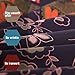 Sleepwish 4pcs Bohemian Duvet Cover Set King Size for Kids Boys Girls Soft Paisley Black Orange Mandala Bedding Set, 1 Duvet Cover 2 Pillowcases 1 Cushion Cover