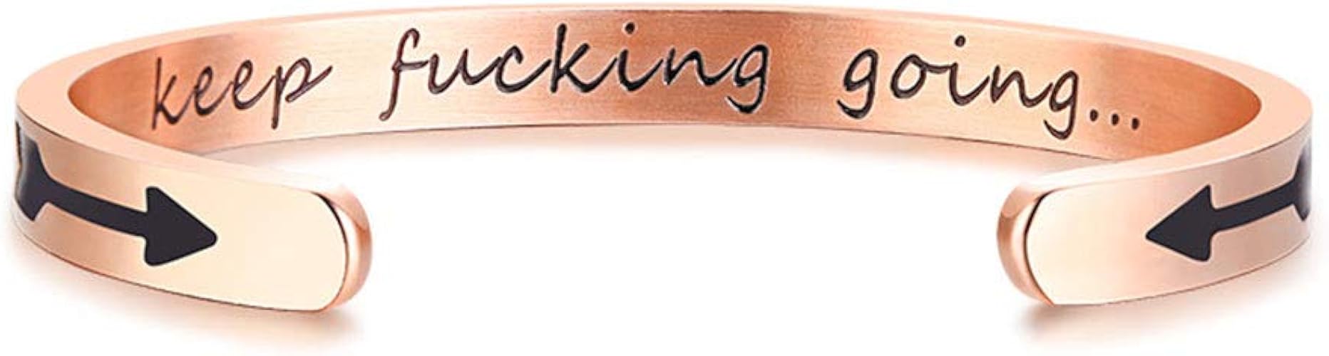 Amazon Rockyuブレスレット レディース ピンクゴールド ステンレス オープン形 フリー形バングル 刻印風 恋人 友達 人気 おしゃれ プレゼント バングル 通販