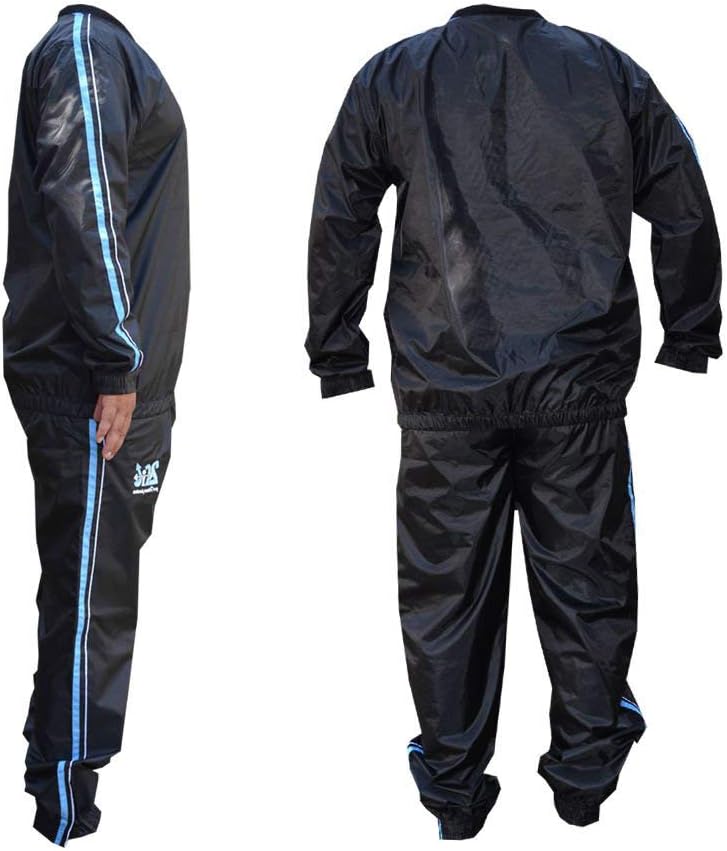 2 Fit Azul Sudor Traje Sauna Ejercicio Gimnasio Jogging Fitness Traje