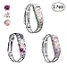 Hotodeal Replacement Bands for Fitbit Flex, Fashion Silicone Wristband Accessory, Colorful Band Design with Adjustable Metal Clasp, Prevent Tracker Falling Off, Cute Patterns, Comfortable, Pack of 3