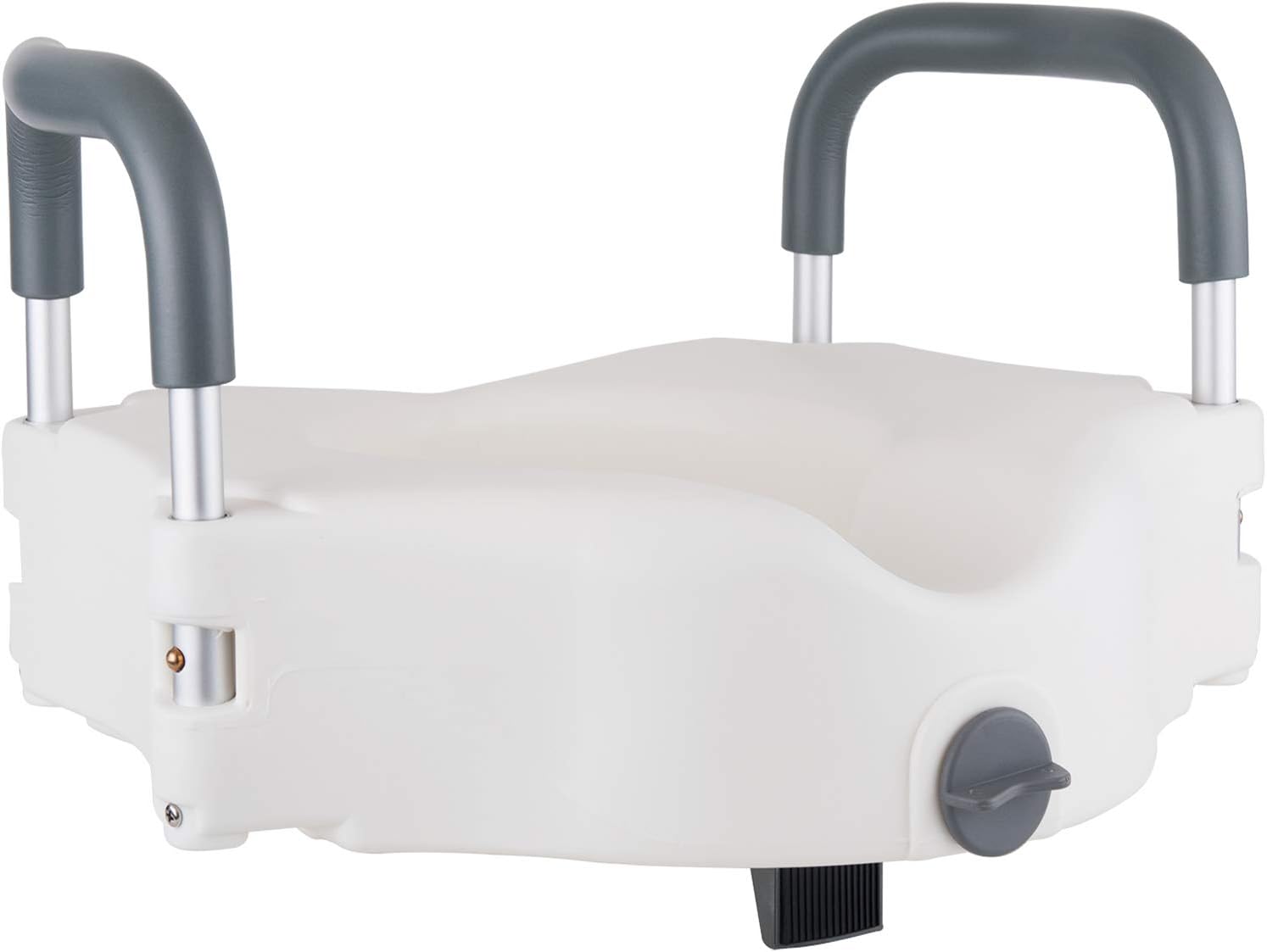Medokare Raised Toilet Seat Riser - Toilet Seat Risers for Elderly, Portable Handicap Toilet Seat with Handles, Disabled Elevated Riser Seat with Arms: Health & Personal Care