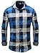Neleus Men's Long Sleeve Button Down Shirts,088,Blue,M,Eur Tag L