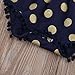 Baby Girl Clothes Gold Dots Bodysuit Romper Jumpsuit One-Pieces Outfits Set (0-6 Months, Navy Blue)