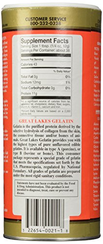 Great Lakes Beef Gelatin, Unflavored, 16 Ounce - Thumbnail 4