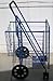 Swivel Wheels FOLDING SHOPPING/LAUNDRY CART with Double Basket Cart - Blue