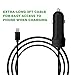 Fast Lightning Speed 3.1 amp Car Charger iPhone 7, 6, X, 8, 5. 3ft Long Cable Cord, Extra USB Port - Charge 2 Devices at Once, Cigarette Lighter Adapter iPads & iPhones Plus & XL Sizes