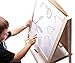 MMP Living Art Easel - Chalkboard, Magnetic whiteboard with Clock, Chalk, Eraser and Magnetic Marker