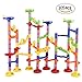 BATTOP Marble Run Railway Toy Marble Run Coaster Railway Construction Child Building Blocks DIY Game for Over 4 Years Old Kids