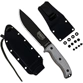 ESEE Knives 6P Fixed Blade Knife w/Molded Polymer Sheath (Black Blade/Black Sheath)