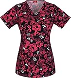 Dickies Women's Fit Youtility Mock Wrap Print Scrub Top