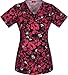Dickies Women's Fit Youtility Mock Wrap Print Scrub Top