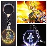 Design #17 Goku Dragon Ball Z Crystal Led KeyChain 7 Colors Changing Cycle