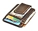 Le'aokuu Genuine Leather Magnet Money Clip Credit Card Case Holder Slim Wallet