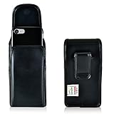 iPhone 8, iPhone 7 Holster, Made in USA Slim Fit Turtleback iPhone8, iPhone7 Belt Case with Executive Belt Clip, Vertical - Made from Premium Bonded Leather