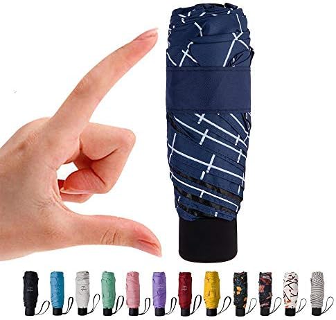 NOOFORMER Mini Travel Sun&rain Umbrella - Light Compact Parasol with 95% UV Protection for Men Women Multiple Colors
