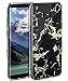 Galaxy S8 Plus Case,KAKA Samsung Galaxy S8 Plus Case,Ultra-Thin Slim Fit Marble Pattern Anti-Scratch Dust-Proof Shockproof Protective Case Cover for Samsung Galaxy S8 Plus,Black Marble/Gold Branch
