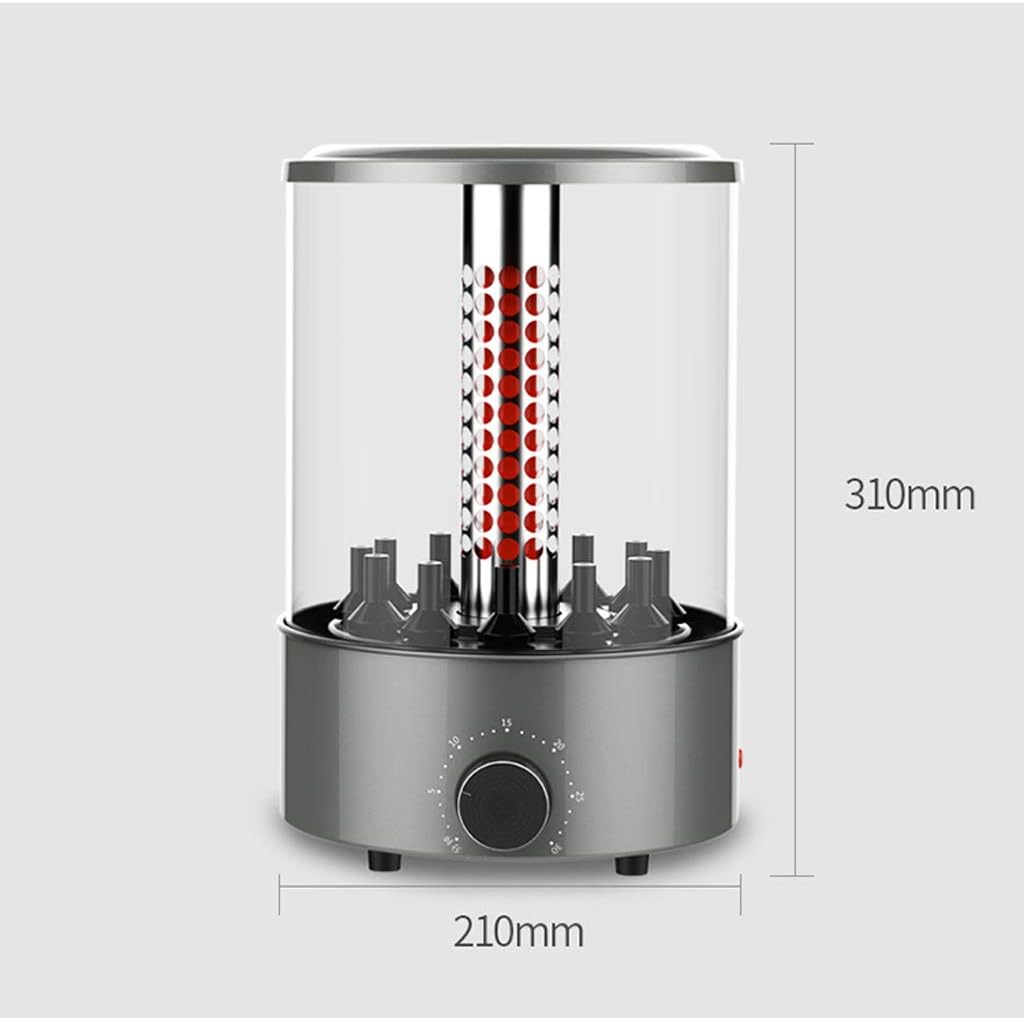 review zaizai Smokeless Electric Grill,Portable and Nonstick As 360° Automatic Rotation, Timing Controllable, Easy to Clean No-Smoke Automatic Skewers 1100W