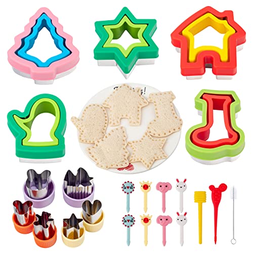 Sandwich Cutter And Sealer Set 24 Pcs, Sandwich Cutter For Kids Vegetable Fruit Food Cutters