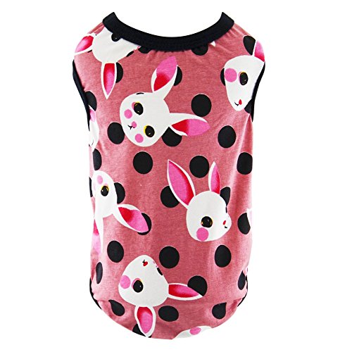 EFINNY Puppy Dot Costume Cartoon Print Tank Top Vest Small Dog Cat Apparel Sleeveless T shirt