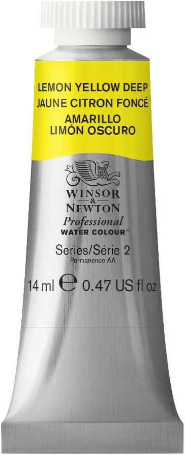 Winsor & Newton 14 ml Tube Professional Water Colour Paint, Lemon Yellow Deep, 14 ml (Pack of 1)