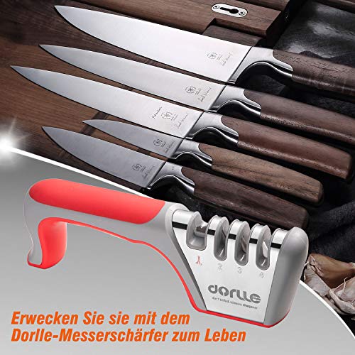 Dorlle Messerschärfer Profi,Messerschaerfer Messerschleifer 4 - Stufen Aktualisierte Version Scherenschärfer Für Scher… – Bild 7
