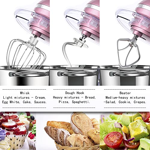 Aucma Stand Mixer,6.5QT 660W 6Speed TiltHead Food Mixer, Kitchen