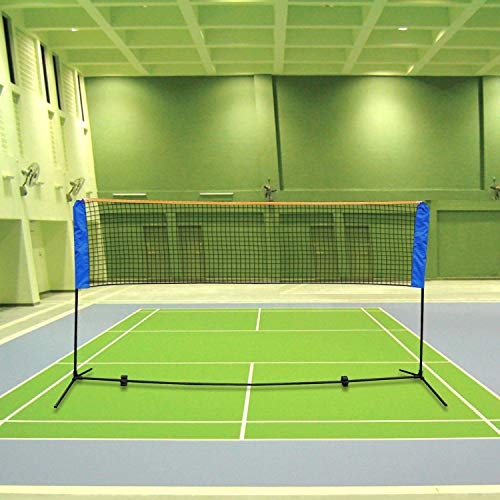 image for JungleA Portable 10FTX 5FT Height Adjustable Badminton Net Set with St