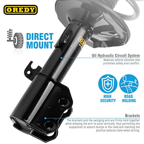 OREDY Front Pair Complete Struts Shocks Coil Springs Assembly