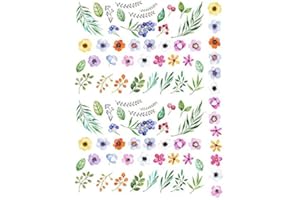 XPRESSIONDECALS Pastel Flower Art - 90210 - Ceramic Decal - Enamel Decal - Glass Decal - Waterslide Decal - 3 Different Size Sheet (Images) to Choose from. Choose Either Ceramic (Enamel) or Glass Fusing Decals