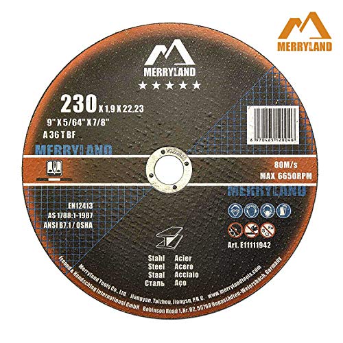 Merryland 9 X 0.075 Expert-line Cut Off Wheel Steel Metal Iron INOX 25PCS