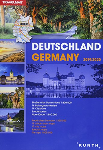 Germany Road Atlas/Reiseatlas Deutschland 2019/2020 (English, French and German Edition) by Kunth Verlag