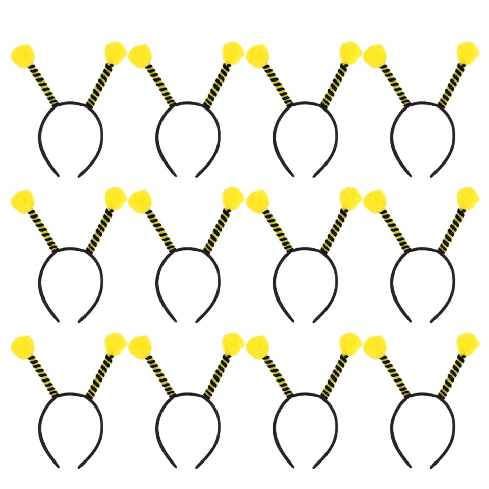 Lurrose 12pcs Bee Antenna Headband Hair Hair Clasp Costume Accessory Headwear