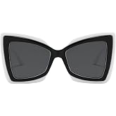 mincl Fashion Cat Eye Butterfly Sunglasses UV400 Women Oversized Sun Glasses Modern Outdoor Travel Sun Shade Eyewear N47