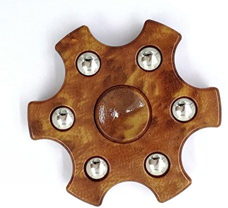 ELEFAN More Pattern Option 6 Blades Brown Hand Spinner Great Gift For Kid
