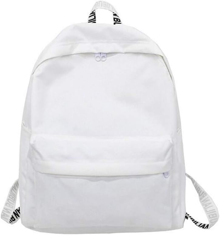 plain white canvas backpack