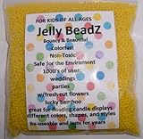 8oz -Almost 15,000 Jelly BeadZ® Water Bead Gel - LEMON YELLOW- Heat Sealed Bag- Water Pearls Gel Beads- Wedding & Event Centerpieces