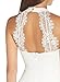 Lyrur Women's Vintage Halter Neck Sleeveless Fitted Bodice Formal Pure White Lace Keyhole Skater Party Dress (S, 9009-White)