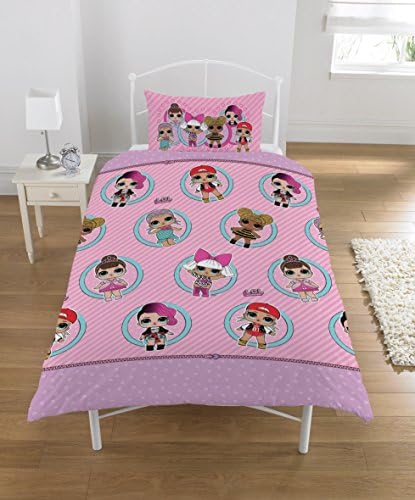 L.O.L Surprise Collectible Reversible 2 Sided Kids Design Rotary Single Bed Duvet Quilt Cover Set LOL