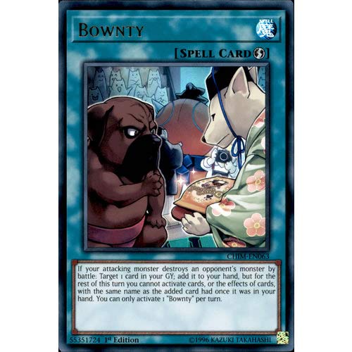 CHIM-EN063 1st Ed Bownty Ultra Rare Card Chaos Impact Yu-Gi-Oh Single Card