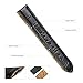 iStrap Leather Watch band Alligator Grain Calfskin Replacement Strap Stainless Steel Buckle Bracelet for Men Women-18mm 19mm 20mm 21mm 22mm 24mm-Black Brown
