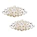ELEGANTPARK BD 2 Pcs Shoe Clips Double Layers Rhinestones Wedding Party Decoration Gold
