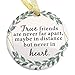 Personalized Ceramic Round Decoration Ornament Keepsake - True friends are never far apart, Christmas Gift for Best Friend Ornament Workmates Friendship Gift Holiday 2019 Christmas Teacher Professiona
