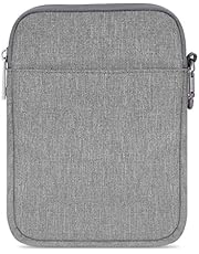 MoKo 6 Inch Kindle Sleeve Case Fits for All-New Kindle 10th Generation 2019/Kindle Paperwhite 6", Nylon Cover Pouch Bag for Kindle Voyage/Kindle (8th Gen, 2016)/Kindle Oasis 6" E-Reader, Light Gray