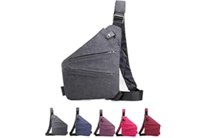 Fixett Anti Theft Travel Bag Anti-Theft Bag Slim Sling Bag Cross Body Travel Bag