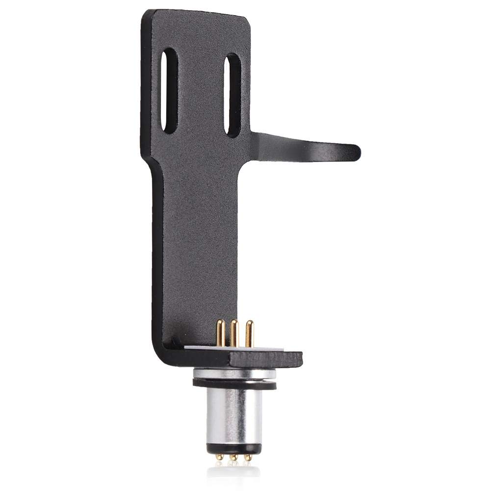 Socobeta Phono Holder Turntable Headshell Record Player Kit Useful with Connecting Cable for Turntable Phonograph Player(black)