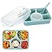 Lunch Bento Box, Iwotou Microwave and Dishwasher Safe Lunch Box with 5+1 Separated Containers (Blue)